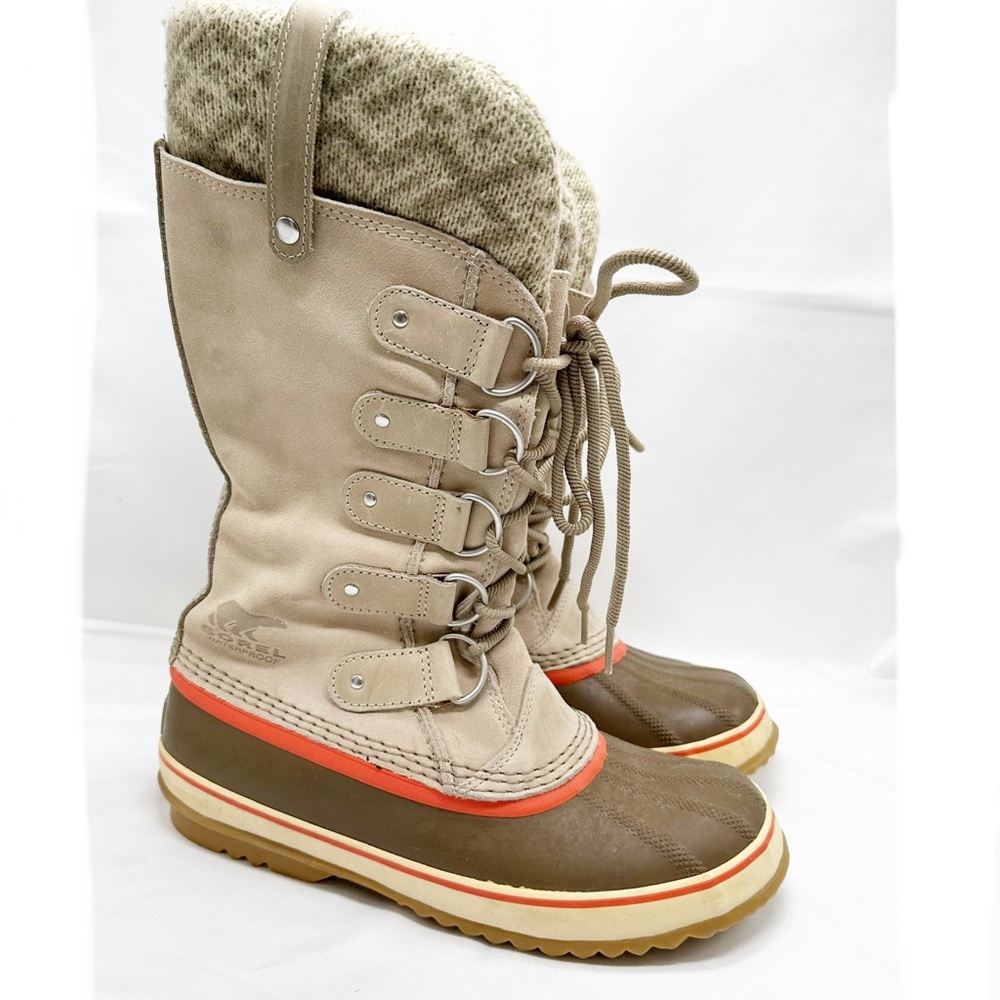 Sorel Women Joan of Arctic Waterproof Knit Winter Snow Boots Size 10